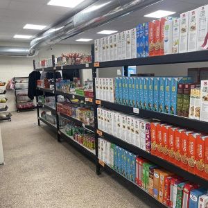 Shelves of Breakfast Cereal