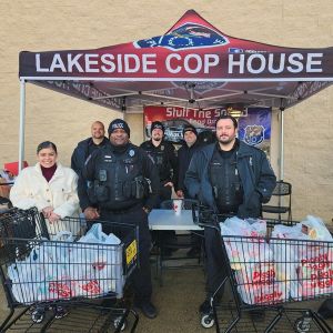 Lakeside Cop House Food Drive